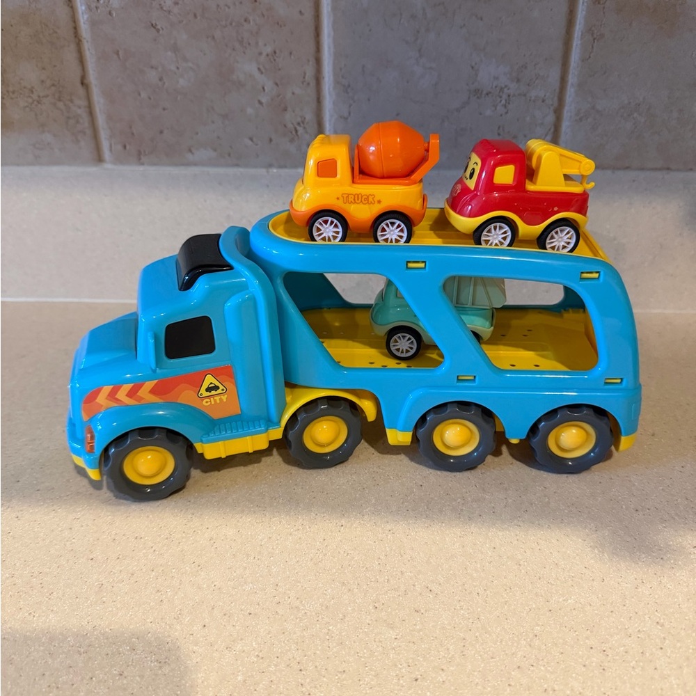 Colorful Toy Car Transporter Set